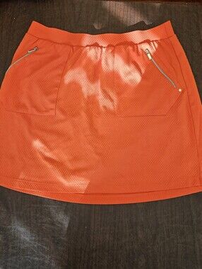 Tail Bright Orange Tennis/Golf Skort with Zip Pockets